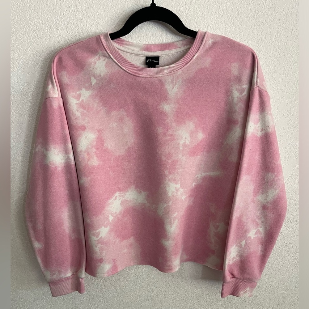Girls Tie Dye Crewneck Sweater